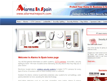 Tablet Screenshot of alarmsinspain.com